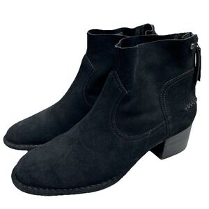 UGG Boots Bandara Booties Suede Ankle Shoe 2" Heels Zip Back Womens 9 Black
